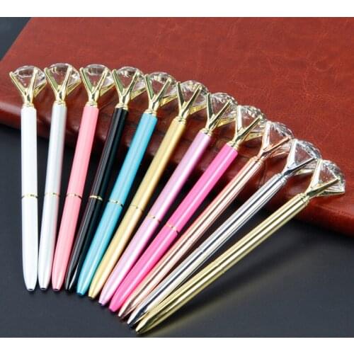 11Pcs Ballpoint Pen Nib 0.7mm Diamond Crystal Metal Refills Office School Supplies Writing Free Shipping