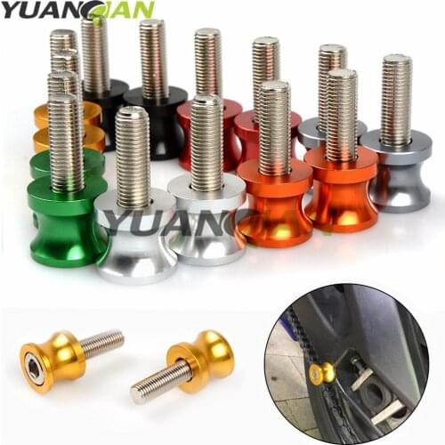 2Pcs Motorcycle CNC Swingarm Slider Spools Stand Screws For KAWASAKI ER6N Z750 Z750R Z250 NINJA 250 300 Z1000 1000 Z900 Z800