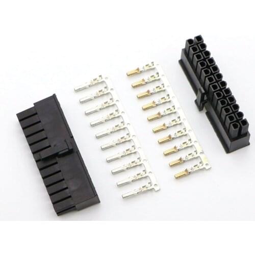 4.2mm 5557 CPU 24Pin ATX Male Connector with 25pcs Terminal pins for PC Modding