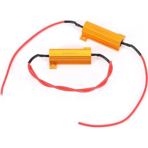 50W 6 Ohm RX24 Load Resistor Fix LED Bulb Fast Hyper Flash Turn Signal Blink Aluminum