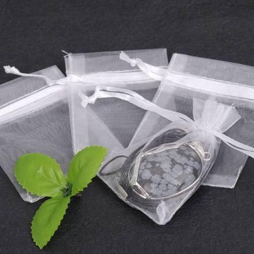 Free Shipping 200pcs White Organza Bags 9x12cm Christmas Wedding Gift Bags Jewelry Bags Gift packing Pouches