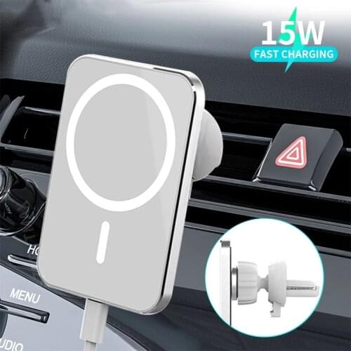 Wireless Car Charger Airvent Mount Magnet Adsorbable Phone Holder For iphone 12 Pro Max mini fast charging Magsfing Magsave