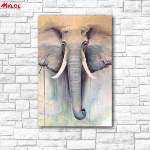 Large Wall Art,elephant ,Restaurant study Bedroom Decor Wall oil Painting Print Nice wall picture for living room no frame 5