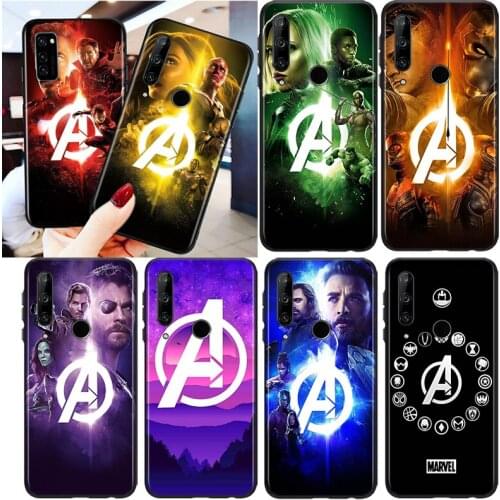 Marvel Avengers Hero Cool For Honor 8S 8C 8X MAX 8A 8 7S 7A 7C Play 3E Prime Pro 2020 2019 Silicone Black Phone Case