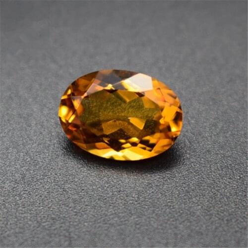 Citrine Oval Faceted Gemstone Egg Shape Cultured Citrine Gem Multiple Sizes to Choose GQ28