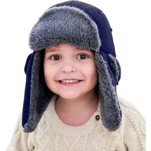 Connectyle Kids Winter Earflap Hats Sherpa Lined Knit Cap Soft Cute Warm Beanie Toddler Infant Boys Girls Snow Skull Hat