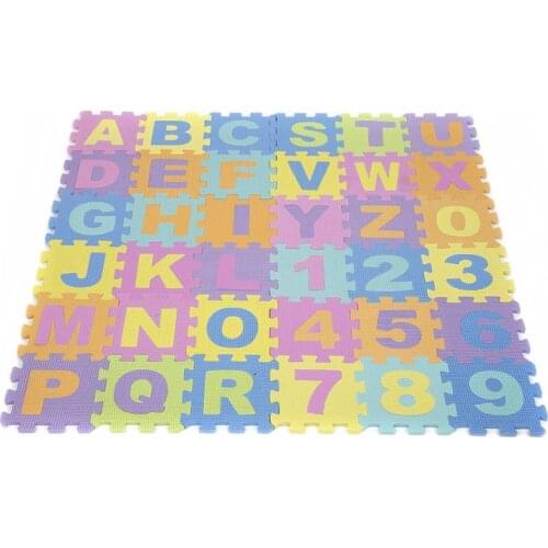 36pcs/Set Children Alphabet Letters Numerals Puzzle Colourful Kids Rug Play Mat Soft Floor Crawling Puzzle Kids Educational Toys