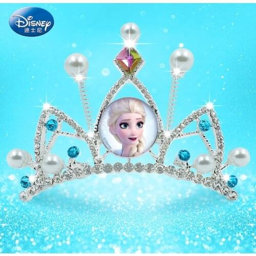 Disney Girls Baby Crown Hairpin Tuck Comb Metal Material Frozen Qiyuan Little Girls Headdress Hair Accessory