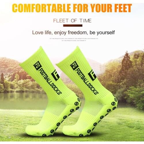 Soccer Socks Football Socks Round Silicone Suction Cup Grip Anti Slip Unisex Soccer Socks Sports Running Cycling Hiking Socks