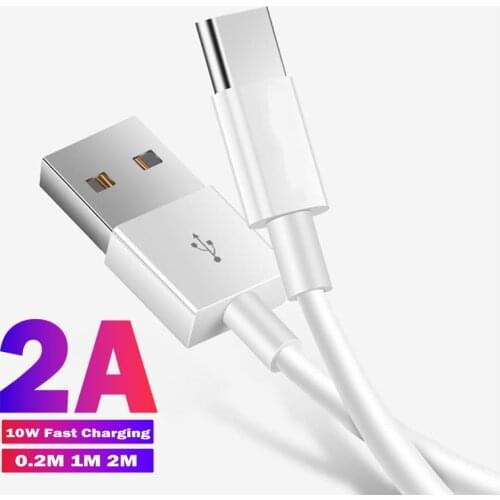0.2M 1M 2M 2A Fast Charging Cable For Xiaomi Poco X3 Pro USB Type C Data Cable For Samsung A51 Huawei Mate 20 Lite Realme 7 5G