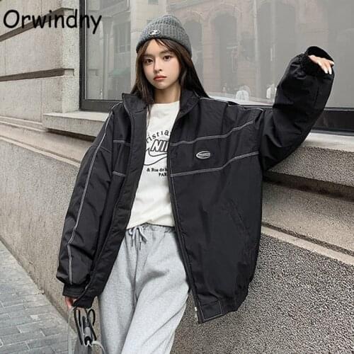 Orwindny Oversized Jackets Winter Women Thicken Warm Cotton Padded Clothing Boyfriend Style Coats Female High Street Parkas