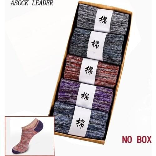 2018 Summer New Cotton Socks Men Fashions Art Casual Sock MenS Thick Line Socks Gifts Socks 5 Pairs/Lot No Box