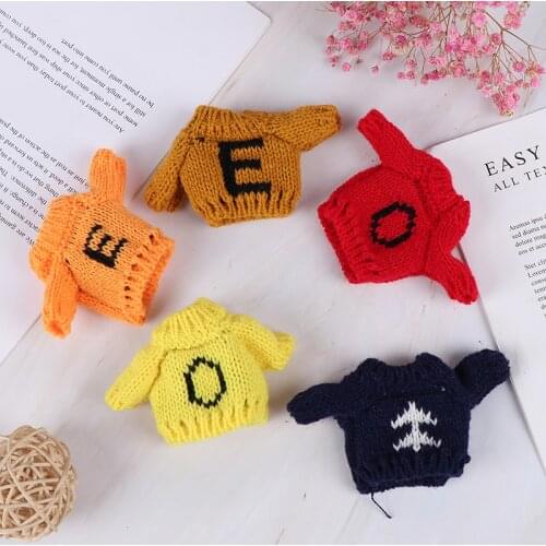 1:6 1:12 Dollhouse Miniature Knitted Sweater for Dolls Clothing Accessory Baby Girls Gift