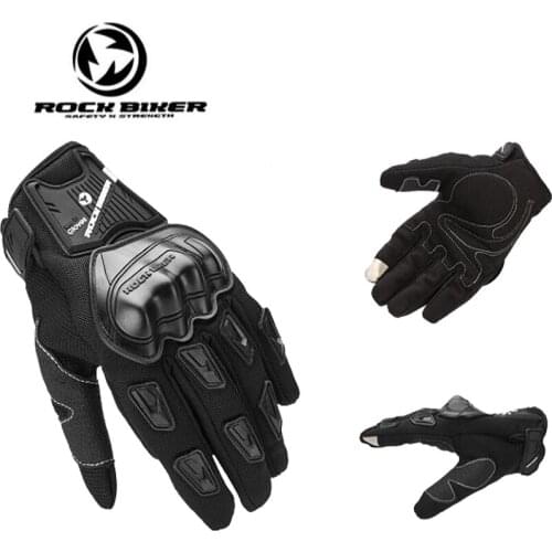 2018 Summer New ROCK BIKER Full Finge Motorcycle Gloves man locomotive ride knight Motorbike glove can Touch screen breathable
