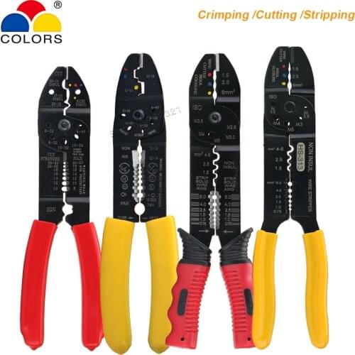 Multi-tool Wire Stripper Cutters Bare Non Insulated Auto Ignition Terminals Crimping Pliers Plug Crimper Crimping Hand Tools