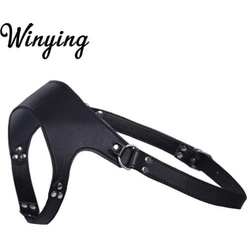 Men Black Faux Leather Adjustable One-shoulder Hot Sexy Body Chest Harness Belts Crop Tops Male Punk Gothic Rave Costume Bondage