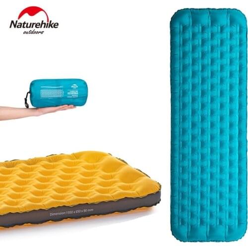 Naturehike 3D Side Wall Inflatable Sleeping Pad Trachea Support Comfort Thicken 9cm Egg Crated Mattress Outdoor Camping Tent Mat