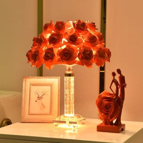 Table lamp wedding room romantic creativity warm bedside lamp wedding lamp red table lamp bedroom night lamp