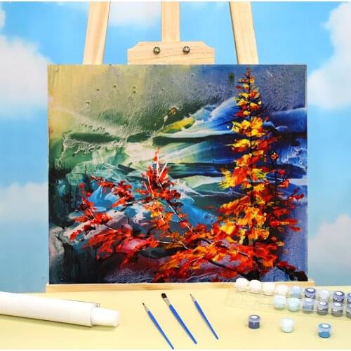 Landscape Winter Cold Painting By Numbers Set Oil Paints 40*50 Oil Painting Home Decor For Adults Wholesale Handiwork