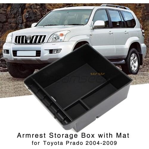 Armrest Storage Box Holder for Toyota Land Cruiser Prado 2004 2005 2006 2007 2008 2009 Interior Organizer Central Console Tray