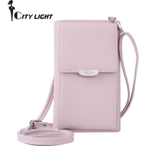 New Women Casual Wallet Brand Cell Phone Wallet Big Card Holders Wallet Handbag Purse Clutch Messenger Shoulder Straps Bag