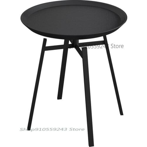 Side Table Small Apartment Living Room Side Table Tea Table Iron Corner Table Modern Minimalist Storage Mini Round Table Sofa Si