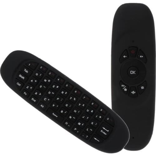 Russian English C120 Fly Air Mouse 2.4G Mini Wireless Keyboard Rechargeable Remote Control for PC TV Box P9YE
