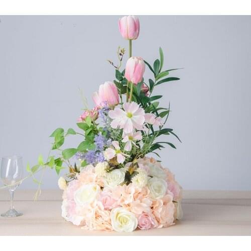 Luxury Wedding decoration window display artificial flower ball table main table flores party arrangement photo props hotel DIY