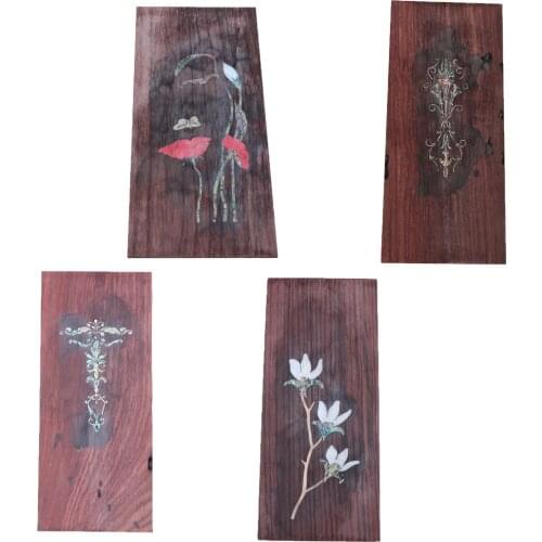 Tooyful Exquisite Rosewood Classical/Acoustic Guitar Head Veneer Plate Flower Pattern Sticker Inaly Musical Instrument Accessory