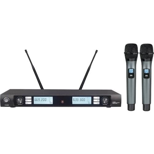 UHF wireless mikrofon dual microphone wireless handheld wireless karaoke microphone system