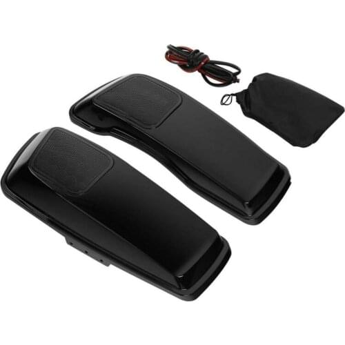 Motorcycle Saddlebag Lids 6" X9" Speaker Cutouts W/ Grill For Harley Touring Road King Electra Street Glide FLHT FLHRC 2014-2021