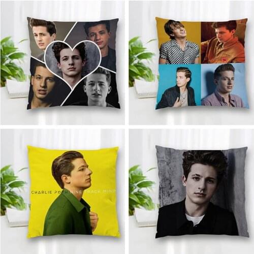 High Quality Custom Charlie Puth Square Pillowcase Zippered Bedroom Home Pillow Cover Case 20X20cm 35X35cm 40x40cm