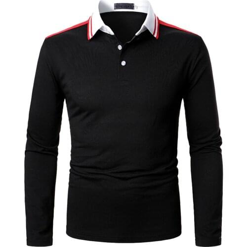 XIYOUNGYOUNG Long Sleeve Polos For Men