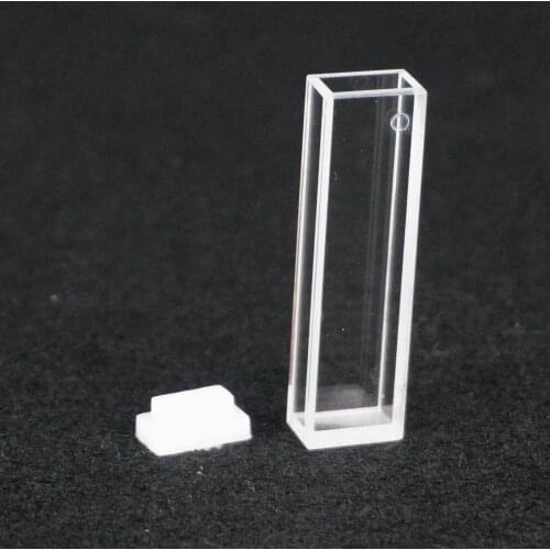 5mm x10mm Path Length JGS1 Quartz Cuvette Cell With PTFE Lid For Fluorescence Spectrometer