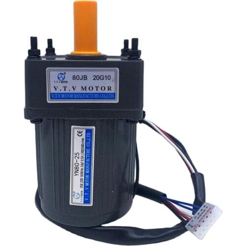 YN80-25 25W single phase reversible motor worm gear motor ac 220v