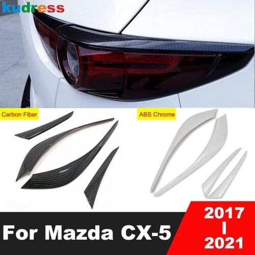 For Mazda CX5 CX-5 KF 2017-2019 2020 2021 Carbon Fiber Car Rear Light Cover Trim Taillight Tail Lamp Trims Styling Accessories