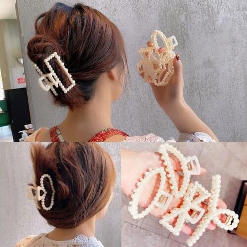 Good Quality Large Pearl Beads Crab Accessories Hairgrip Hair Claw Clip For Girl/Women