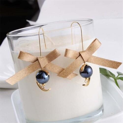 2020 New Selling Vintage Bow Stud Earrings for Women Simulated Pearls Earring Fashion Jewelry Brincos Bowknot Semicircle Bijoux