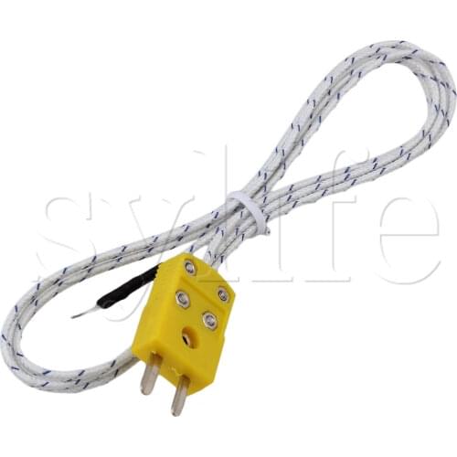 1 Meter Thermocouple K Type Cable Probe Sensors with Mini Connector