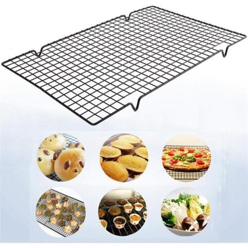 1pc Carbon Steel Non-stick Cooling Rack Cooling Grid Baking Tray For Biscuit Cookie Pie Bread Cake Baking Rack