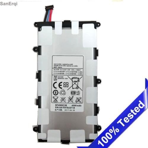 10PCS For Samsung Galaxy Tab 2 7.0 & 7.0 Plus P3100 P3110 P6200 GT-P3100 Battery Batterie 4000mah SanErqi SP4960C3B