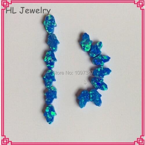 100PCS/Lot 5*7MM OP05 Fire Opal Hamsa Hand
