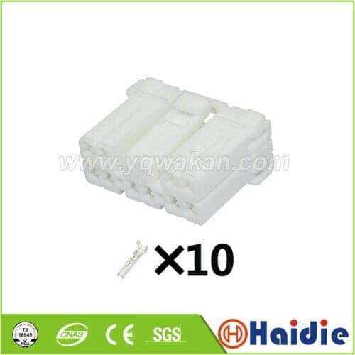 2sets tyco 10pin auto plastic wire cable harness connector with terminals 368541-1