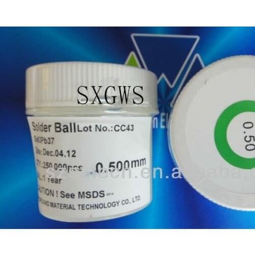 250K 0.5mm BGA Solder Ball Pb Leaded Sn63Pb37 Made in Taiwan