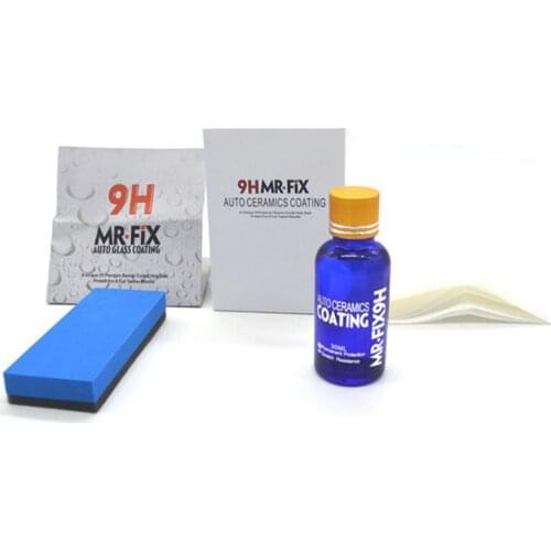 30 ml 50 ML Mr. Fix Upgraded 9H Car Polish Liquid Ceramic Coat Super Hydrophobic Coating Crystal Set Auto Detailing Glasscoat