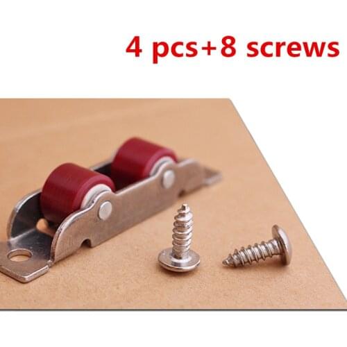 4pcs window/door rollers/pulley , Stainless steel,Sliding window pulley,Hardware accessories Window Hardware with screws