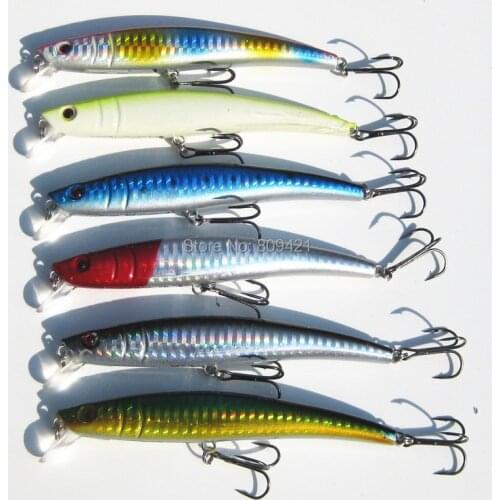 60pcs/lot [ Wanya ] bionic bait hook bait Fishing Lure Minuoluya 4.7"12cm / 0.41OZ 11.5g