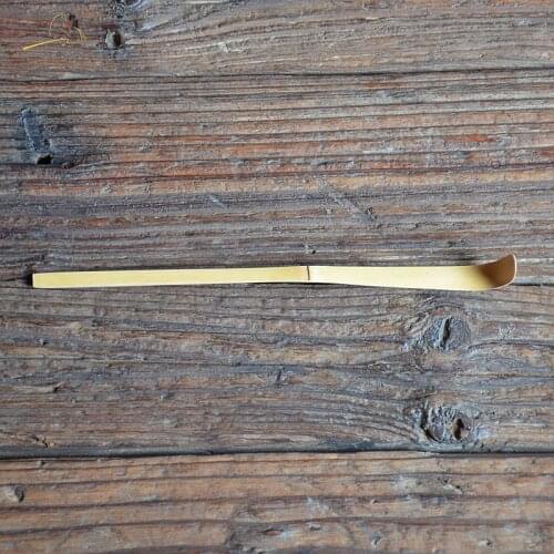 Free shipping in discount 50pcs bamboo scoop, matcha tea tools with plastic packaging bags