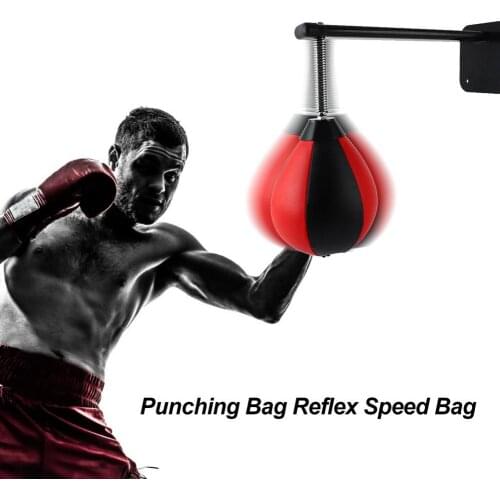 Boxing Ball PU Punching Speed Ball Inflated Pear Boxing Bag Wall Hanging Boxing Speed Ball For Fitness Sports Training Equipment