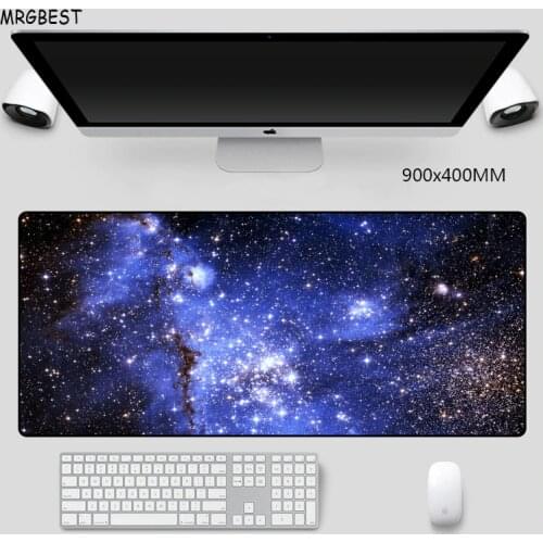 MRGBEST Big Mouse Pad 90x40cm XXL XL Sky Star SERIES Printed Mat with High-end Precision Hemming Soft Rubber for Gaming Mice Pad